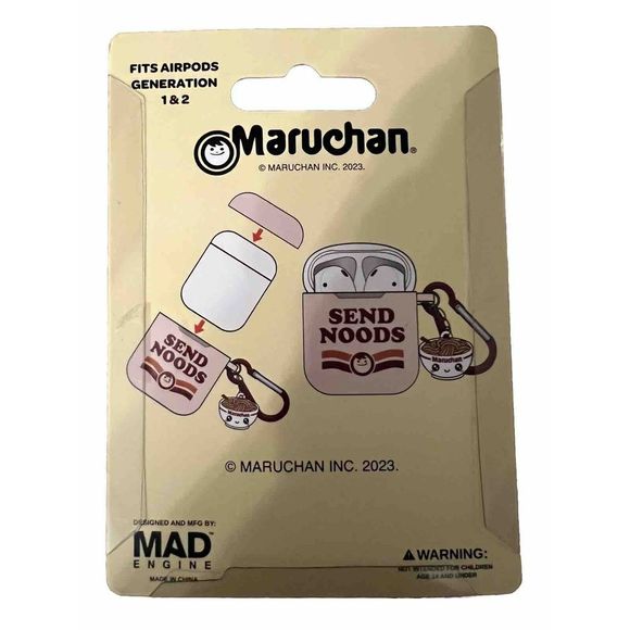 Airpods 1st 2nd Gen Funny Maruchan Ramen Send Noods Silicone Earphone Case Cover - Picture 3 of 4